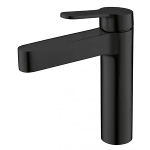 Смеситель для раковины BelBagno DEL-LVM-NERO однозахватный,без донного клапана,чёрный матовый