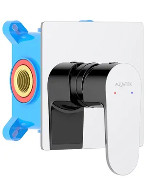 Смеситель для душа Aquatek AQ1266CR встраиваемый, однозахватный, цвет: хром