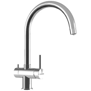 Смеситель для мойки SCHOCK CRISTALITE с поворотным изливом 244 мм, нержавеющая сталь 710441