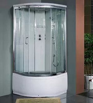 Душевая кабина BAND HOURS B 90x90x220 стекло прозр.,профиль хром, высокий полукруг.поддон