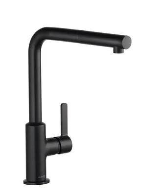Смеситель KLUDI для кухни, однозахватный, выдвижной излив 240мм, черный матовый 408513975