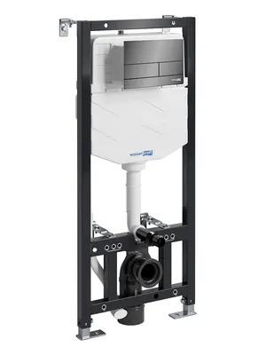 Инсталляция для унитаза WasserKRAFT с клавишей смыва, черный глянцевый 10TLT.010.ME.PB04