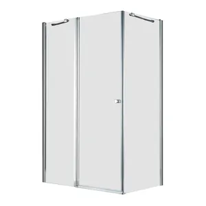 Душевой уголок CEZARES левый (1180-1200x980-1000x1950) AH-1-120/100-P-Cr-L стекло Punto/хром