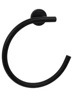 Полотенцедержатель-кольцо Aquatek AQ4012MB настенный, нержавеющая сталь, цвет: черный матовый