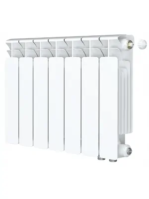 Радиатор биметаллический Rifar Ventil BVR 350 нижнее правое подключение, 7 секции, 973 Вт