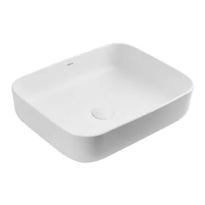 Раковина накладная ABBER 500х390х140 без отв. под смеситель и перелив, белый мат. AC2202MW