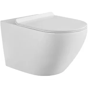 Унитаз подвесной Aquanet W Short LX-1900 360х480х310 безободковый, с сиденьем микролифт, белый