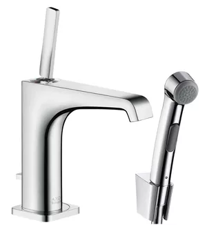 Смеситель Axor 36130000 для биде 126мм, с гигиеническим душем, с донным клапаном, хром