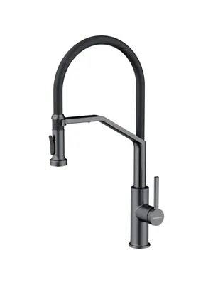 Смеситель для мойки Omoikiri 2 Plus-SB-GM-BL вороненая сталь, кран для питьевой воды 4994497