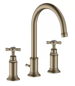 Смеситель Axor 16513820 для умывальника двухзахватный на 3 отверстия, поворотный излив