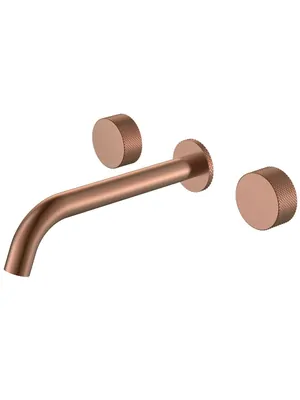 Смеситель Boheme 152-2-CB.2 для раковины, встраиваемый, двухзахватный, ручки:touch, медь браш