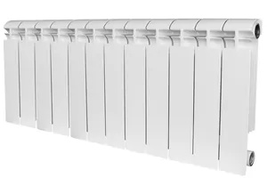 Радиатор STOUT 350 12 секций, биметаллический, боковое подключение, белый SRB-2310-035012