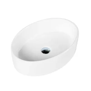 Раковина накладная BelBagno (510x365x145) овальная, без отверстия под смеситель, белая BB1049