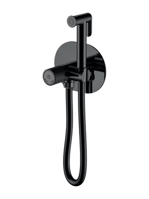Смеситель Boheme 157-B встраиваемый, с гигиеническим душем, однозахватный, черный