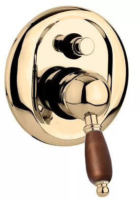 Смеситель CEZARES -VDIM-02-Nc для ванны, встраиваемый с переключателем, бронза/ручка орех