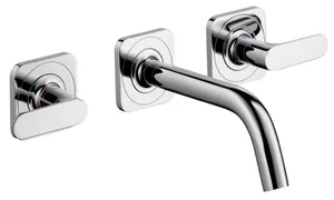 Смеситель Axor 34313000 для умывальника двухзахватный (рычаг) на 3 отверстия, излив 166мм