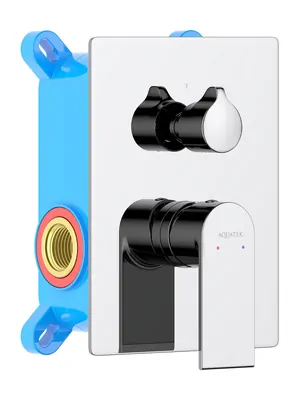 Смеситель для ванны/душа Aquatek AQ1446CR встраиваемый, 2 режима, однозахватный, цвет: хром
