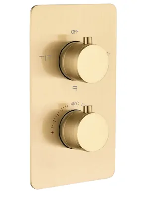 Смеситель Boheme 134-3-MG для ванны/душа, встраиваемый, на 3 потребителя, термостат, золото мат