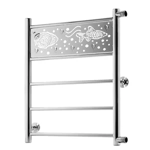 Полотенцесушитель Флагман "" 600х600 нерж. сталь, прямая, боковое подкл. правое, с крючками