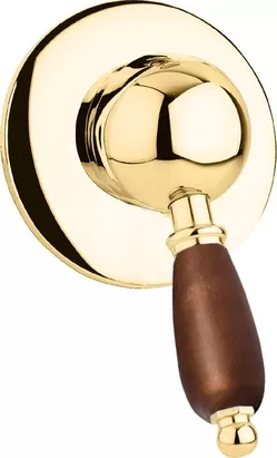 Смеситель CEZARES DIM-03/24-Nc для душа, встраиваемый, однозахватный, золото/ручка орех