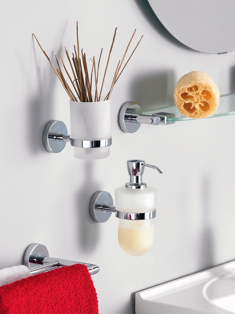 Мыльница INDA FORUM A36110CR21 , настенная, цвет держателя хром, чашка матовое стекло