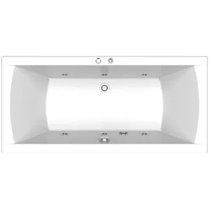 Ванна акриловая BAS 1700х800 прямоугольная, каркас, без слива-перелива, с г/м FLAT