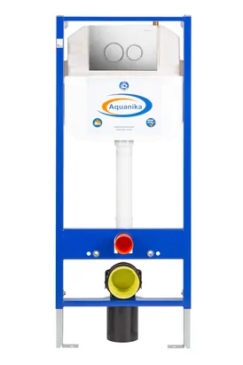 Инсталляция для унитаза AQUANIKA BASIC 113х45х12 кнопка R-type хром, крепеж, шумоиз 10.702.450.02.19