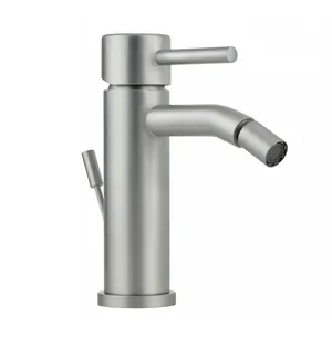 Смеситель для биде Giulini Futuro Hi однозахватный, с донным клапаном, матовый никель F6547ANKO