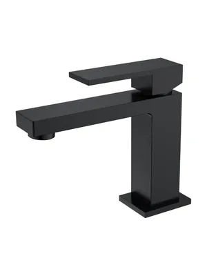 Смеситель Boheme 471-B для раковины, на 1 отв, однозахватный, фикс излив, черный