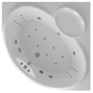 Ванна акриловая Акватек 150х150 гидромассаж премиум гамма,ПН управл,фронт.панель,каркас