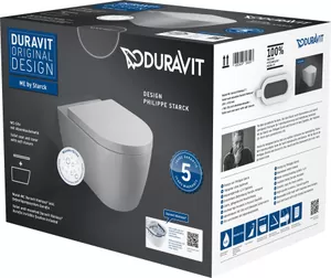 Унитаз подвесной DURAVIT безободковый, сиденье-микролифт WonderGliss 45290900A11