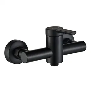 Смеситель для душа Swedbe 1020B настенный, однорычажный, без излива, черный матовый