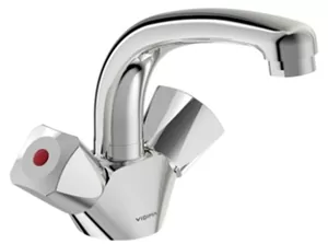 Смеситель VIDIMA настольный для умывальника BA226AA литой излив, без донного клапана, хром