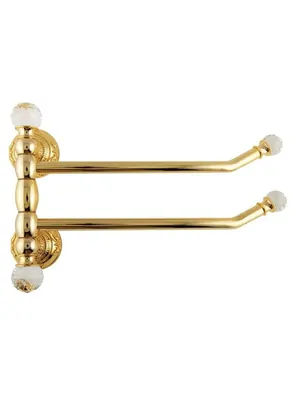Migliore Полотенцедержатель двойной поворотный 33 см золото/SWAROVSKI арт. 16843