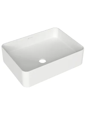 Раковина накладная Aqueduto 500х370х135, прямоугольная, без перелива, белый ESP0410