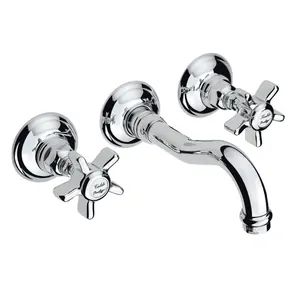 Смеситель для раковины Nicolazzi 1477CR18 настенный, на 3 отверстия, хром