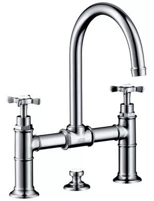 Смеситель Axor 16510 для умывальника двухзахватный "мостик", д/к, поворотный излив 175 мм