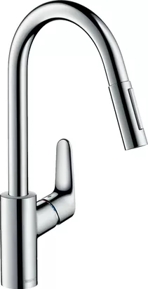 Смеситель Hansgrohe для кухни 240мм, вытяжной душ, хром 73880000