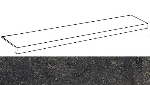 Room Stone Black Satt 33X120 620070001230 сатинированная