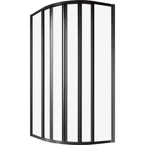 Душевой уголок RAVAK SKKP6-90 (895х895х1950) раздвижные двери, стекло, черный+Transparent