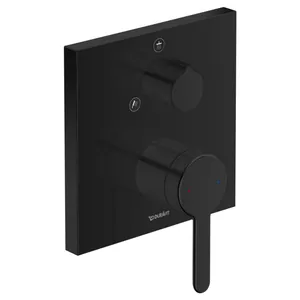 Смеситель Duravit для душа встраиваемый с переключ., панель квадрат, черный матовый C14210011046