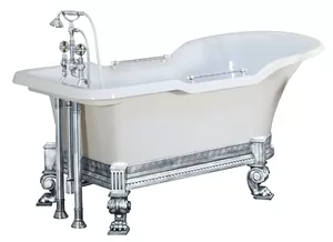 Ванна MIGLIORE 180x87 на лафете МЕАНДР , слив-перелив/ручки хром 26343