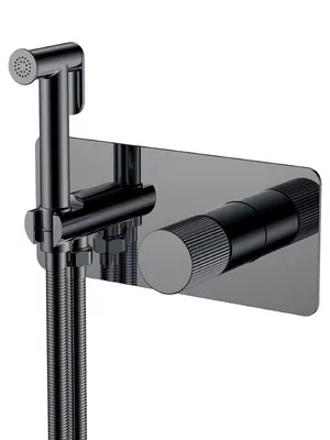 Смеситель Boheme 127-SGM.3 встраиваемый, с гиг душем, однозахв, ручка:linea, графит гл