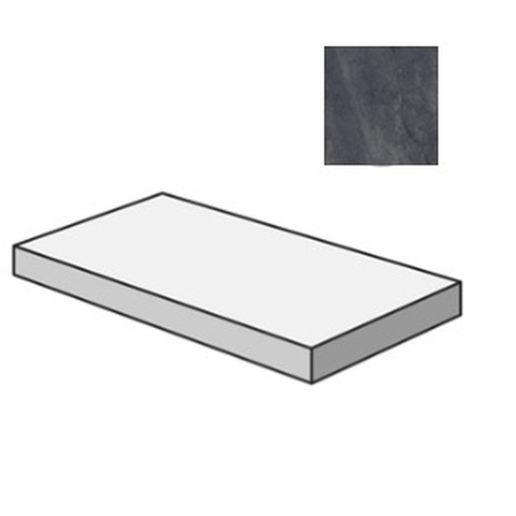 Sant Agostino Bergstone CSAGSBBL12 Gradone Angolare Sx Black 33x120 матовая