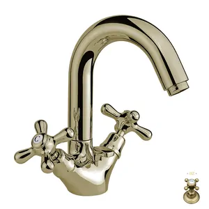 Смеситель Nicolazzi для раковины двухрычажный, бронза 2536BZ