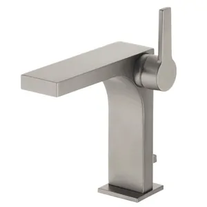 Смеситель для раковины Keuco 143 мм,однозахватный,с д./кл.,никель шлифованный 51102050000