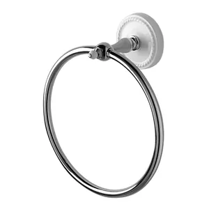 Полотенцедержатель-кольцо DEVON&DEVON DOR407CR хром/белый