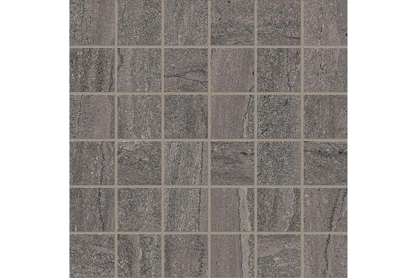 фон Portland Stone Mosaico 5X5 Vein Cut Anthracite Naturale 30x30