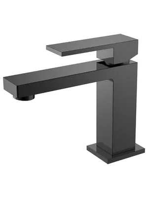 Смеситель Boheme 471-SGM для раковины, на 1 отв, однозахватный, фикс излив, графит глянц