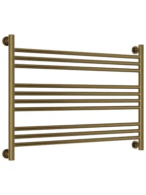 СУНЕРЖА Полотенцесушитель 600х900 (10 ступ.) нерж.сталь, диаг./нижнее подкл., 3/4", бронза